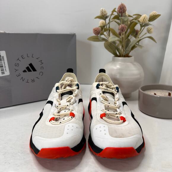 Adidas by Stella McCartney Training Dropset Shoe White Orange IG1142 Women 6.5 - Picture 2 of 10